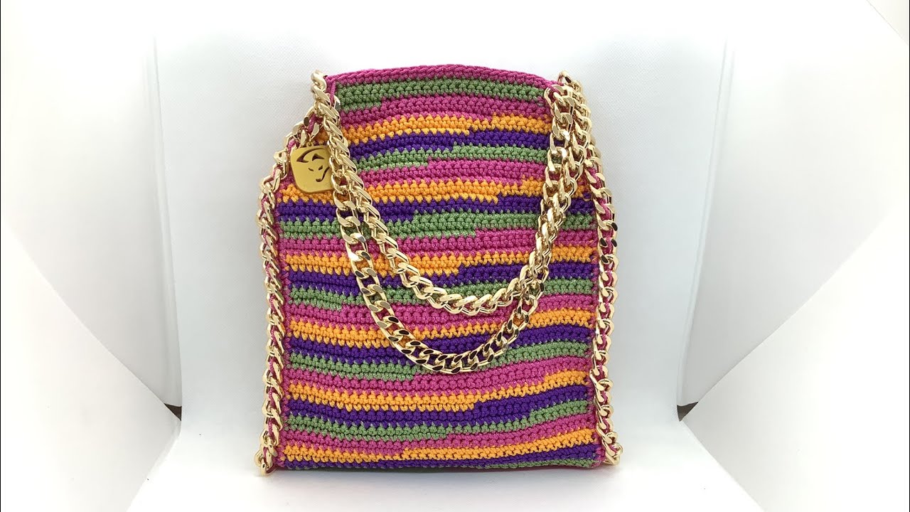 TUTORIAL FALABELLA MILLERIGHE 🪡TOTE BAG AD UNCINETTO 🪡CROCHET PURSE👛TIZIANA VOLPE CROCHET 👛