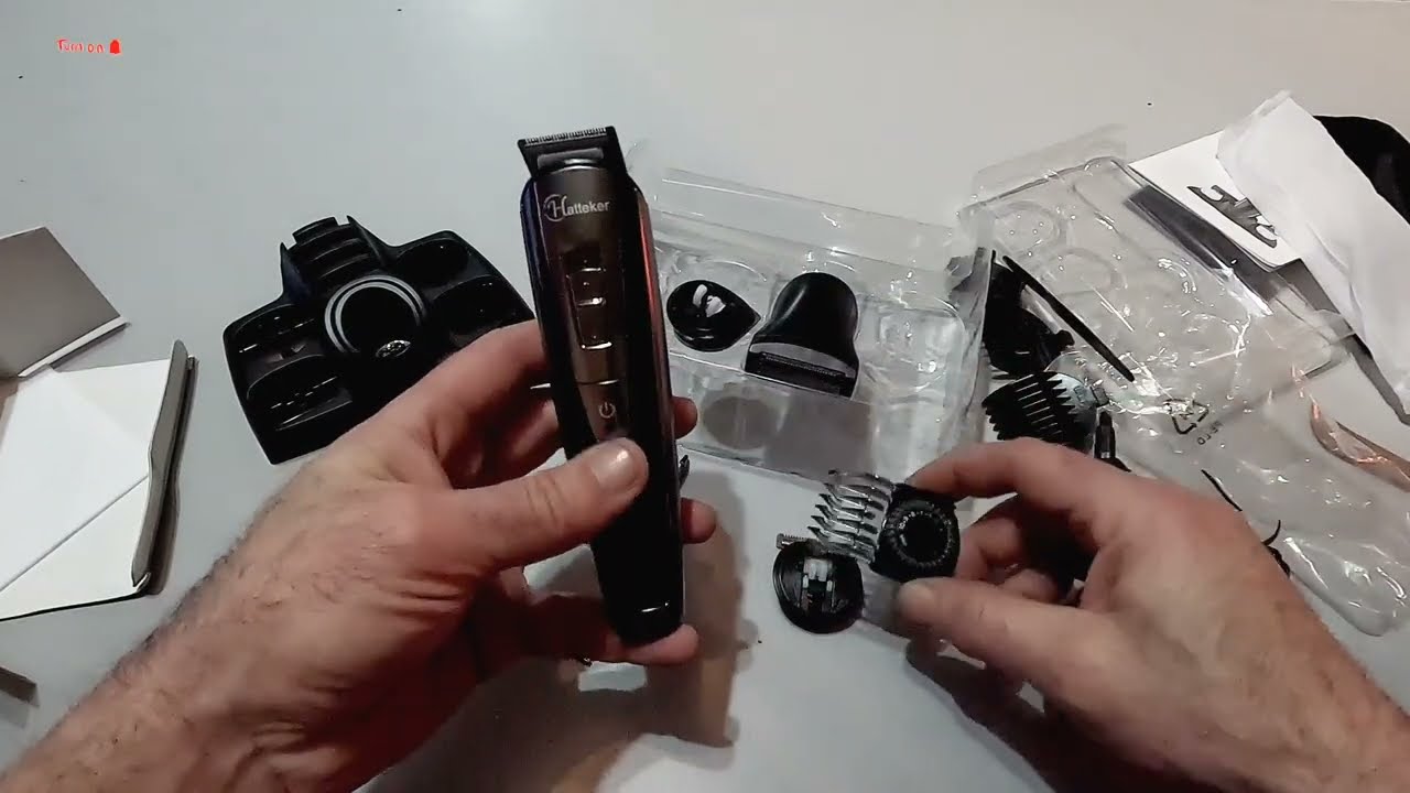 HATTEKER 5 IN 1 PROFESSIONAL RECHARGEABLE HAIR CLIPPER FOR MAN - ALIEXPRESS UNBOXING