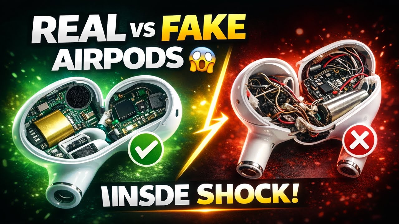 Real vs Fake AirPods — The Inside Difference Will Shock You