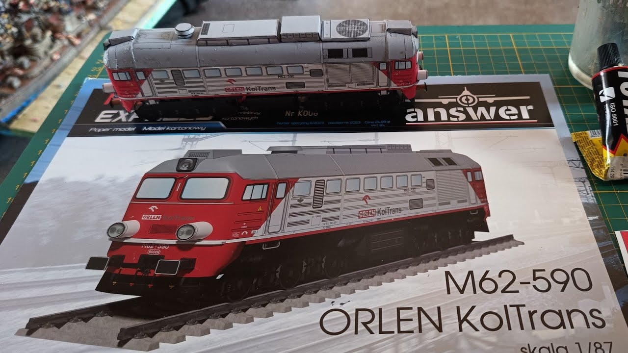 Gagarin M62-590 ORLEN KolejTrans model kartonowy wydawnictwa ANSWER 1:87