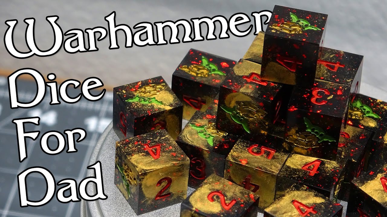 Делаю кубики Warhammer для своего отца