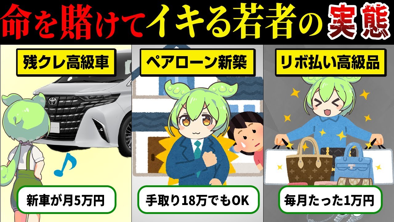 見栄っ張りの末路【カーローン・住宅ローン・リボ払い】【ずんだもん＆ゆっくり解説】