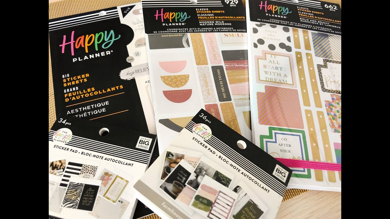 Распаковка канцелярии: Стикербуки Happy Planner, ч.1