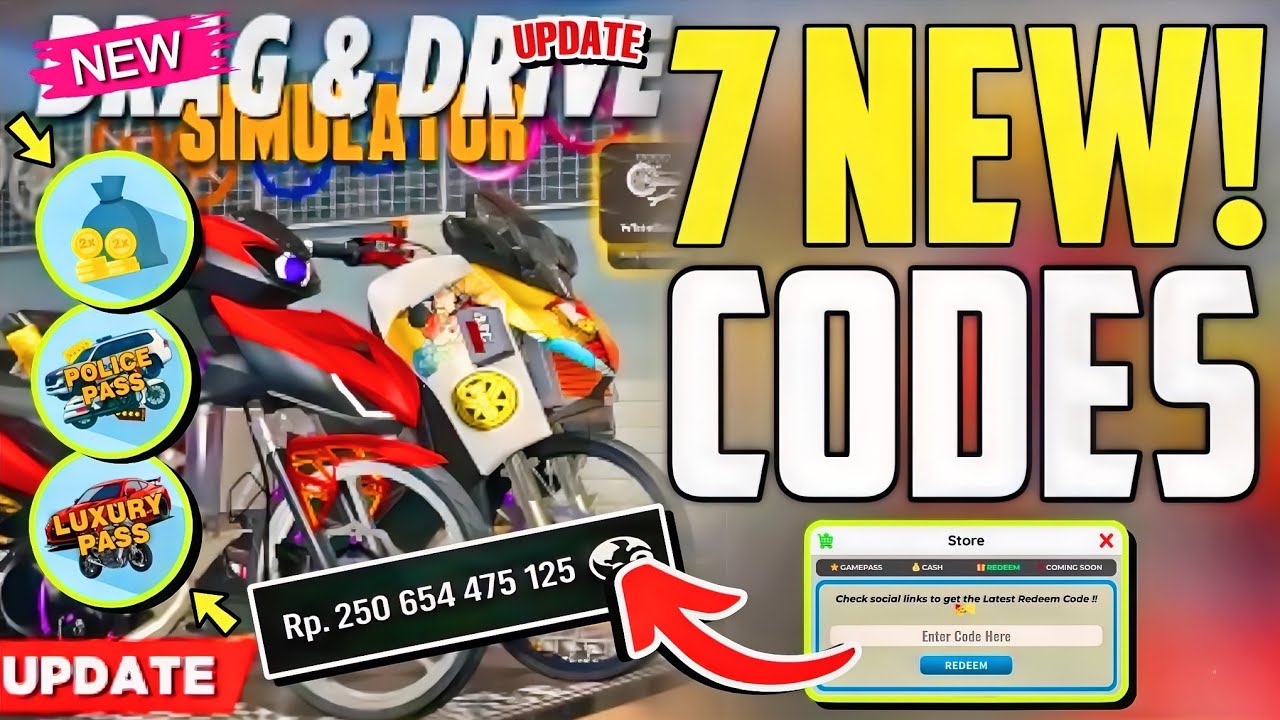 ⚠️АКТИВНЫЕ⚡[КОДЫ]⚠️КОДЫ DRAG DRIVE SIMULATOR ROBLOX 2026 - КОДЫ DD SIMULATOR