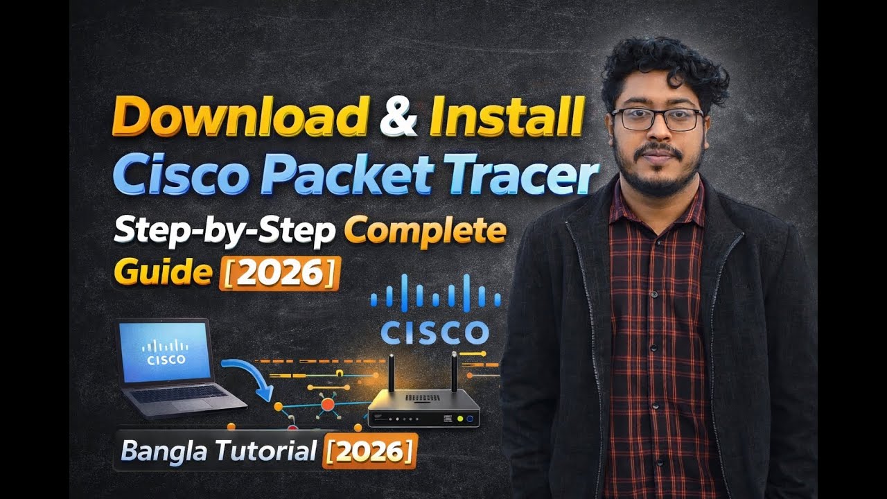 Download & Install Cisco Packet Tracer Step-by-Step Complete Guide [2026] | Bangla Tutorial