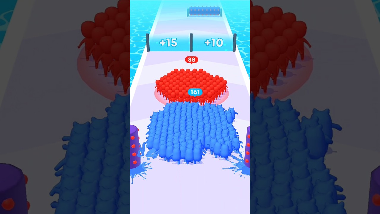 Count Master Lvl.21 - Blue vs Red Stickman Army #shorts #games #countmaster #gameshorts