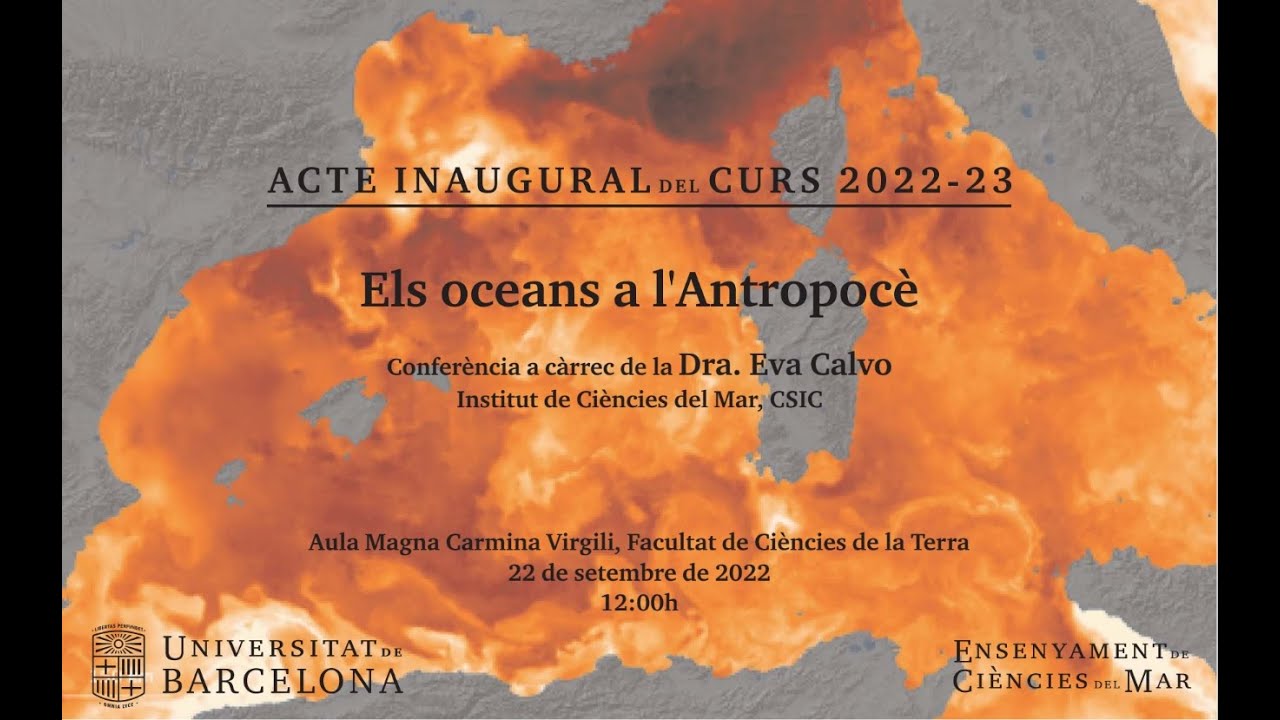 Acte d'inauguració del Grau de Ciències del Mar UB