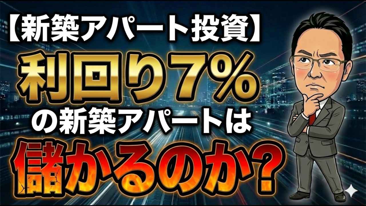 【新築アパート投資】利回り７％の新築アパートは儲かるのか？