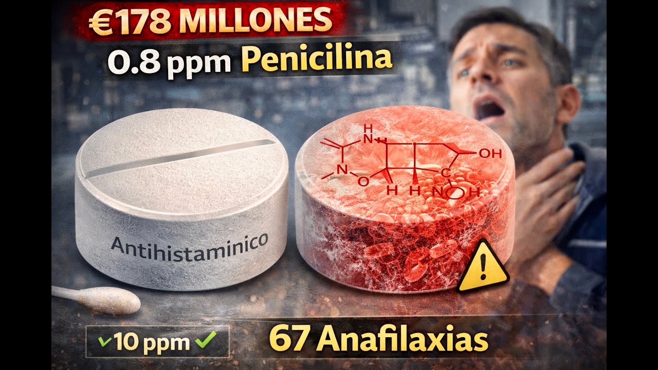 Contaminación Cruzada: 0.8 ppm Penicilina Causa 67 Anafilaxias | 178 Millones Beta-Lactámicos