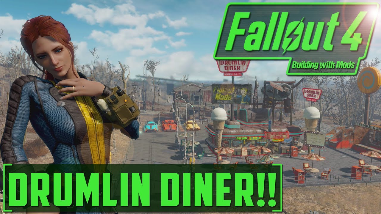 DRUMLIN DINER!- BUILDING WITH MODS - Fallout 4