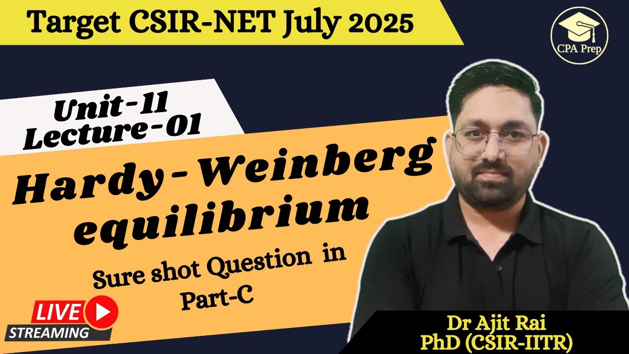 Evolution Le 1 | Hardy-Weinberg equilibrium | By Dr Ajit Rai | Imp Concept + Tricks