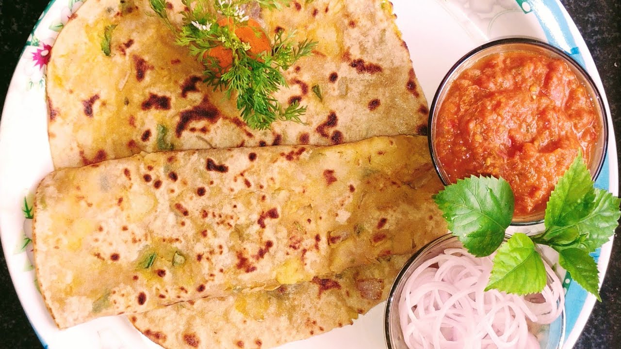 Aloo Paratha,how to make aloo Paratha recipe 🌮,aloo parata with tomato 🍅 chetney.