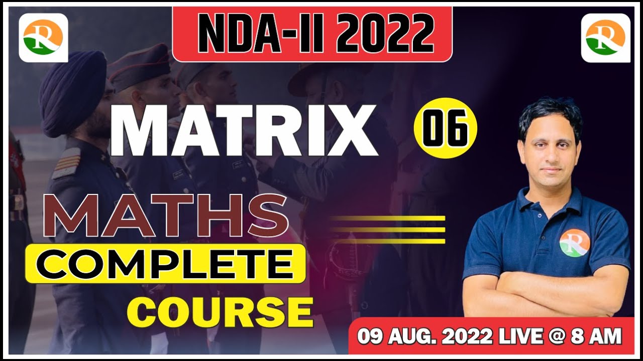 Matrix  one Shot for NDA | NDA Maths Crash Course | NDA Maths 2022 | NDA Crash Course 2022