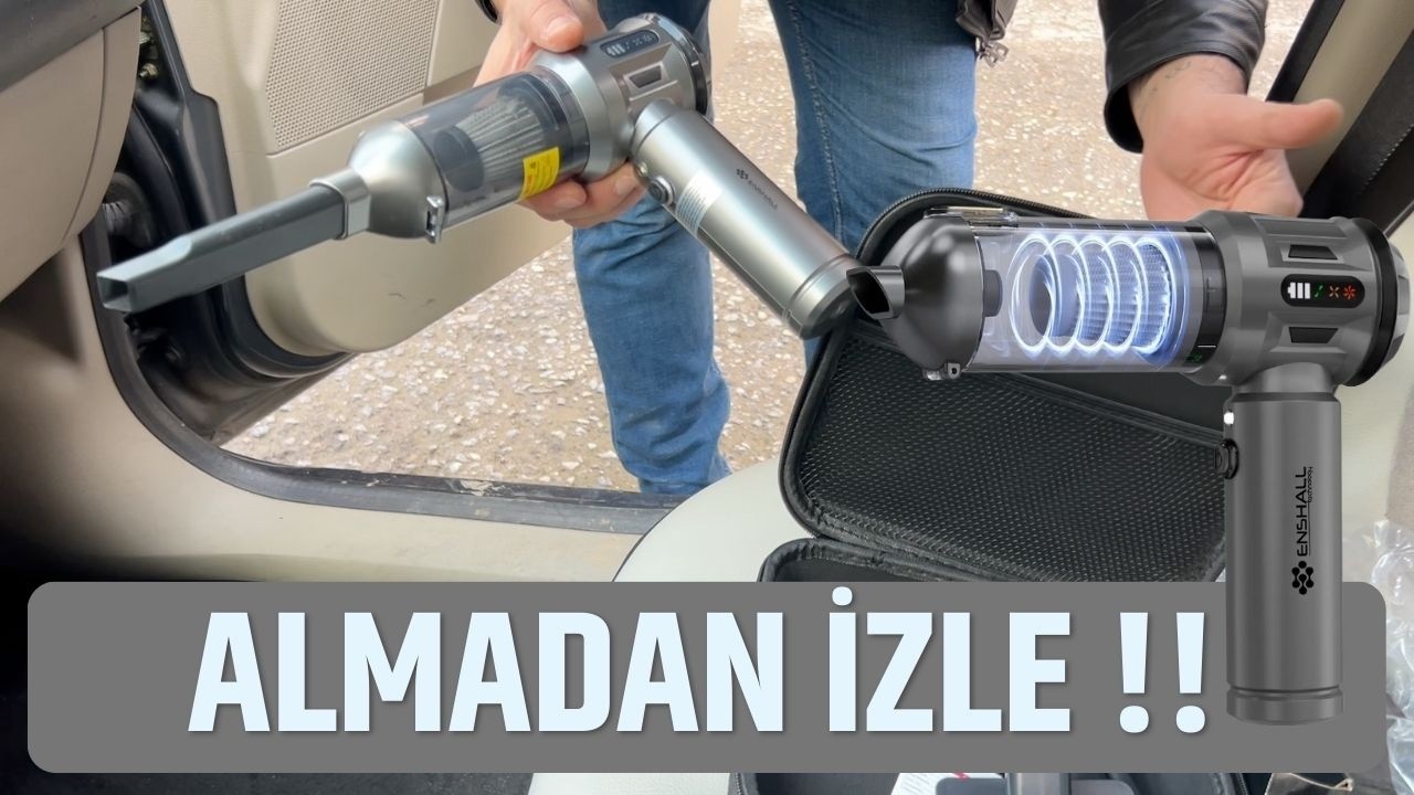 Enshall AHV11 İncelemesi: 17.000Pa Gücünde Şarjlı Araç Süpürgesi! Alınır mı?