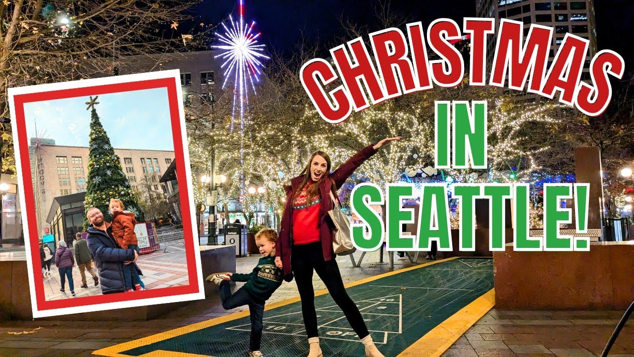 🎄OUR MAGICAL CHRISTMAS IN SEATTLE ✨ Best FREE Holiday Fun! Teddy Bear Suite & Ice Skating❄️