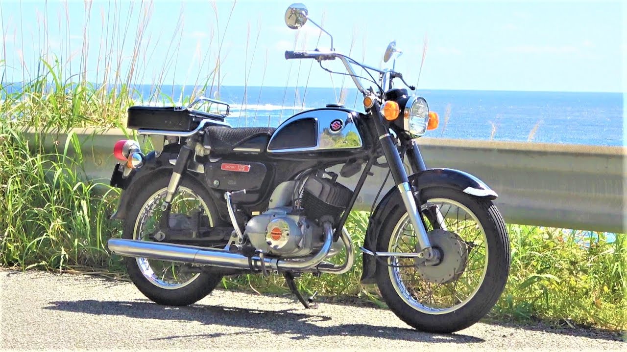 2ストローク単気筒 スズキK125 4型(1974年式) 春の勝浦を爆走。SUZUKI K125