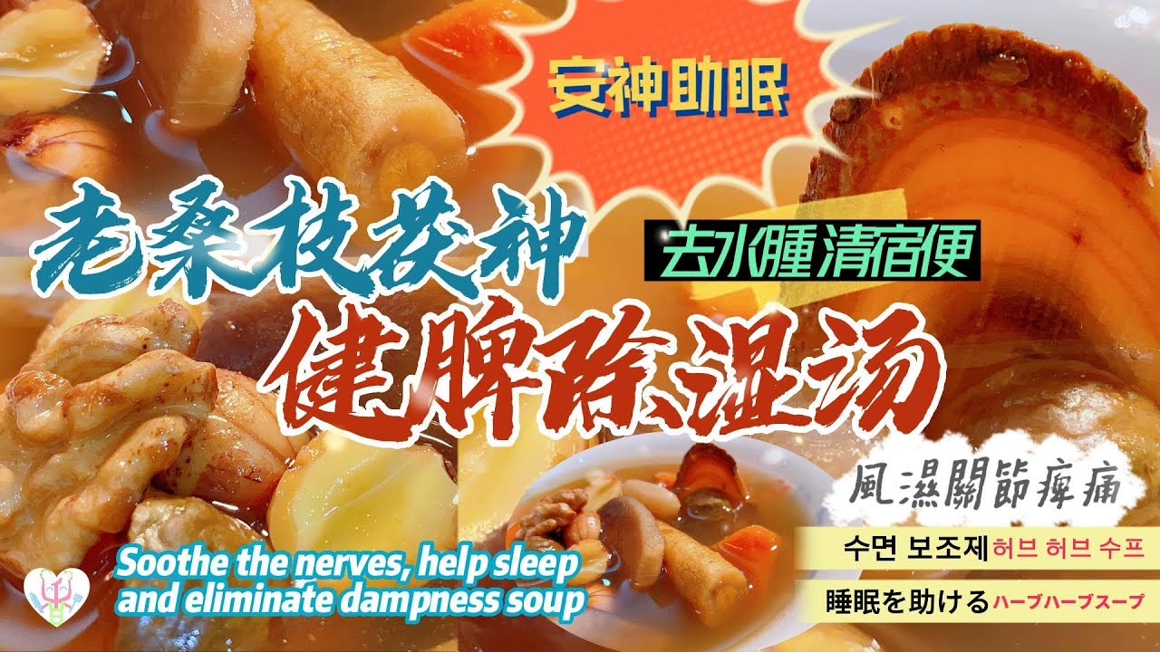 難入睡點算好 風濕發作關節痺痛 【老桑枝茯神健脾袪濕湯】去水腫清宿便 | 推介湯 Soothe the nerves and eliminate dampness soup |中英食譜