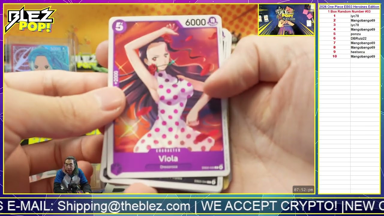 2026 One Piece Trading Card Game EB03 Heroines Edition 1 Box Random Number #03