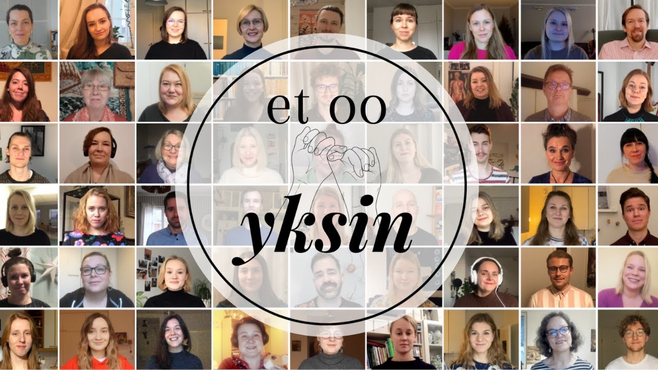Musta lammas & ystävät - Et oo yksin ('You're Not Alone', a cappella virtual choir)