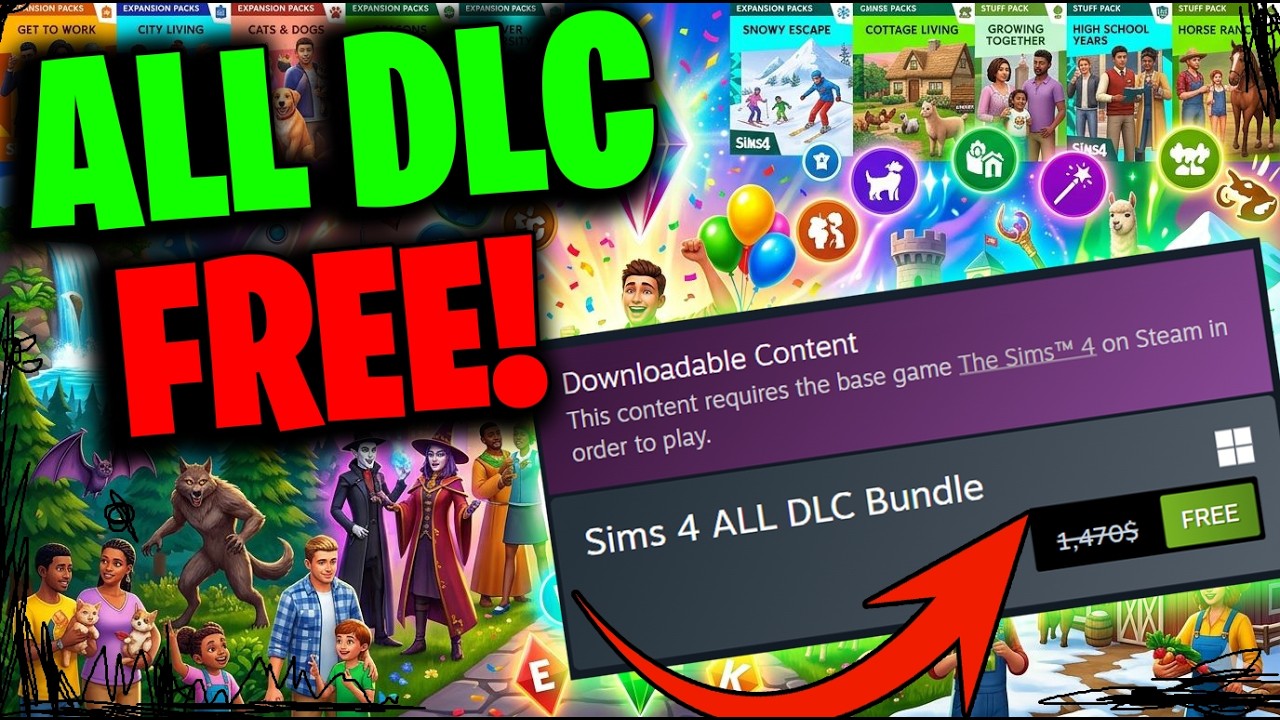 How to get Sims 4 Packs for FREE 🔥 Sims 4 ALL DLC FREE 2026 ✅ Tutorial