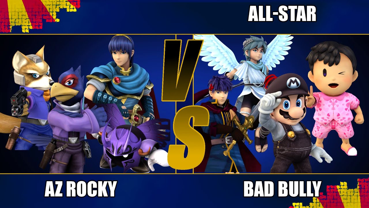 Project Mana 33 All Star: Bad Bully (Ness,Mario,Pit,Ike) vs AZRocky(Fox,MK,Falco,Marth) Losers Semis