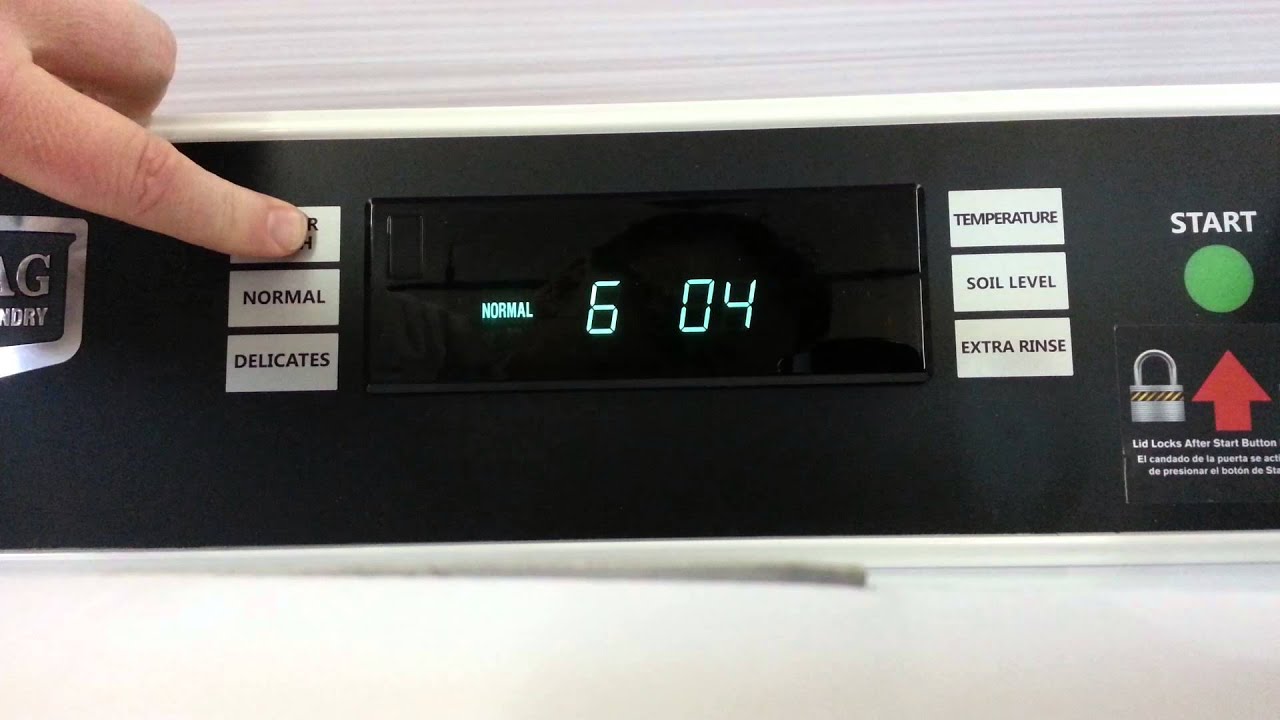 Set the vending price on your Maytag Commercial coin drop washer
