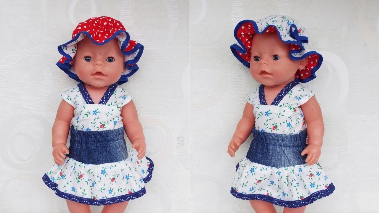 Одежда для кукол Беби Бон. Летняя шапка панамка. Clothes for Baby Bon dolls. Summer hat panama.