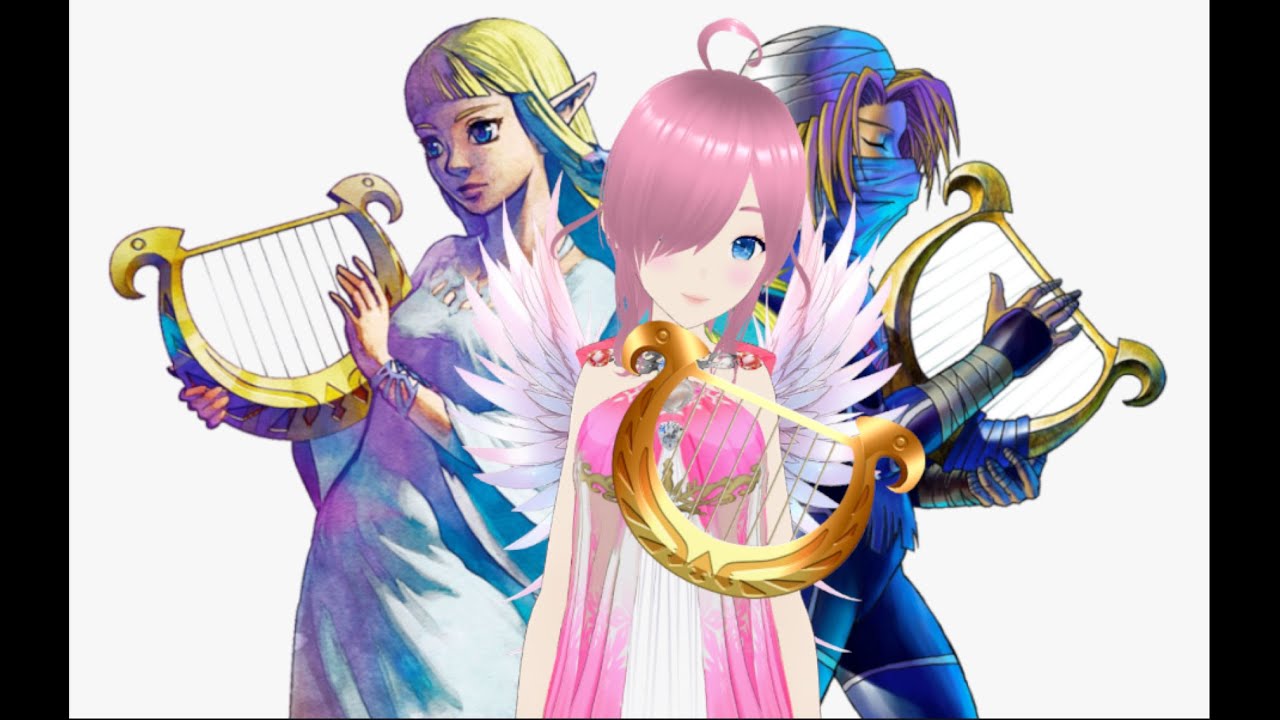 Pushing myself to practice the harp #harp #vtuber