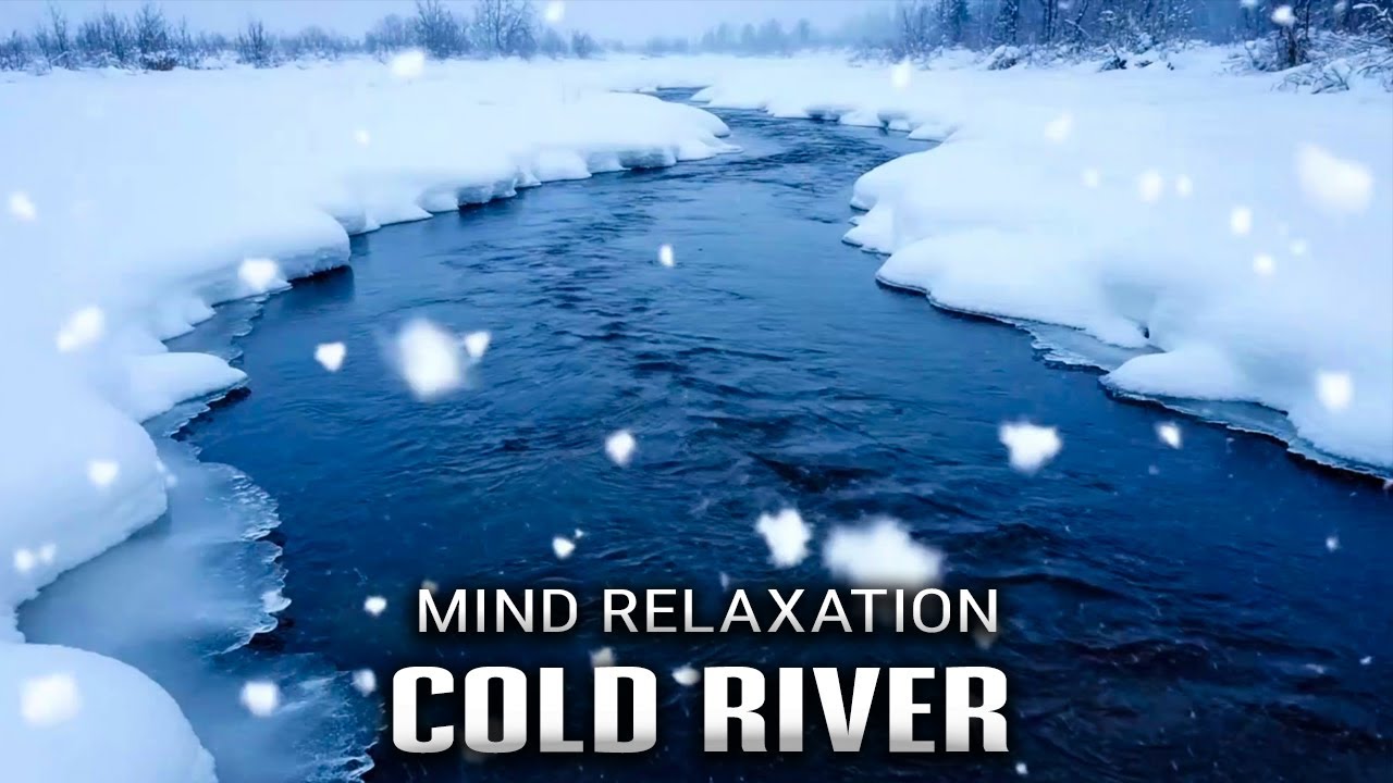 Snowy River Sounds 🌨️ for Deep Focus and Study | Ice Water Ambience
