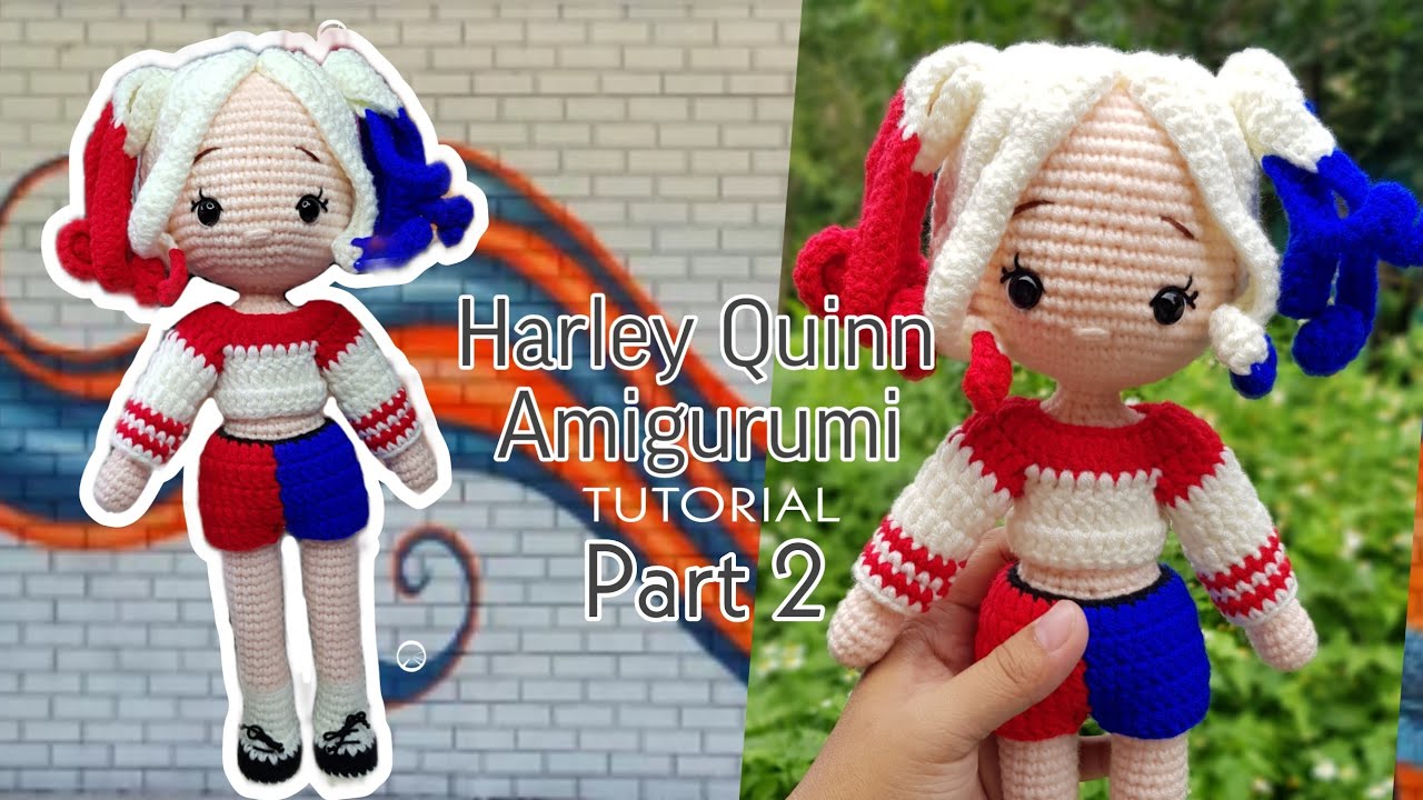 How to CROCHET HARLEY QUINN AMIGURUMI 12