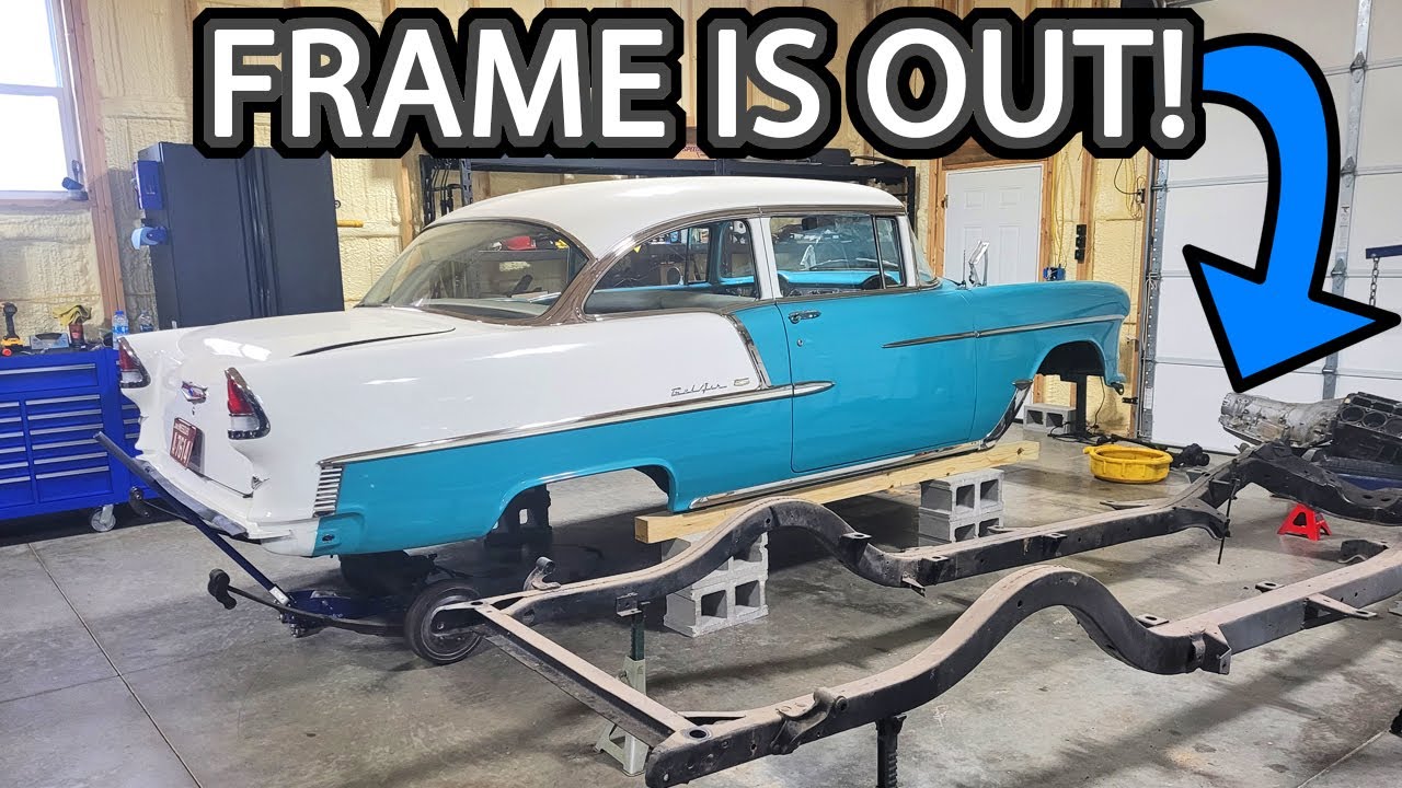 1955 Chevrolet Belair Overhaul Part 3 (Removing the Frame)