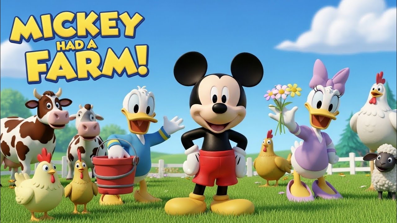 Mickey Mouse & Donald Daisy Duck Had a Farm 🐮🌾 | Fun Kids Song | 3D Cartoon Animation