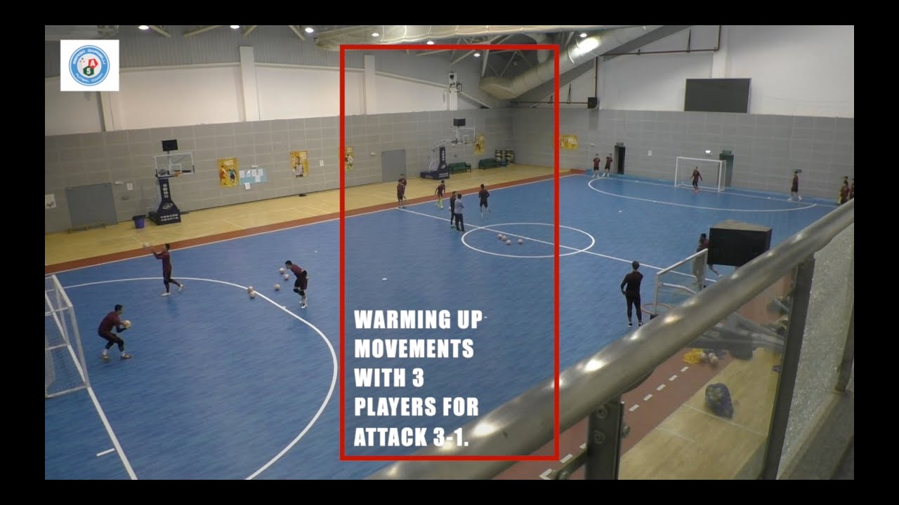 FUTSAL TRAINING 3-1 ATTACK MOVEMENTS - Formasi Futsal Attack 3-1| フットサルトレーニング3-1ピボット