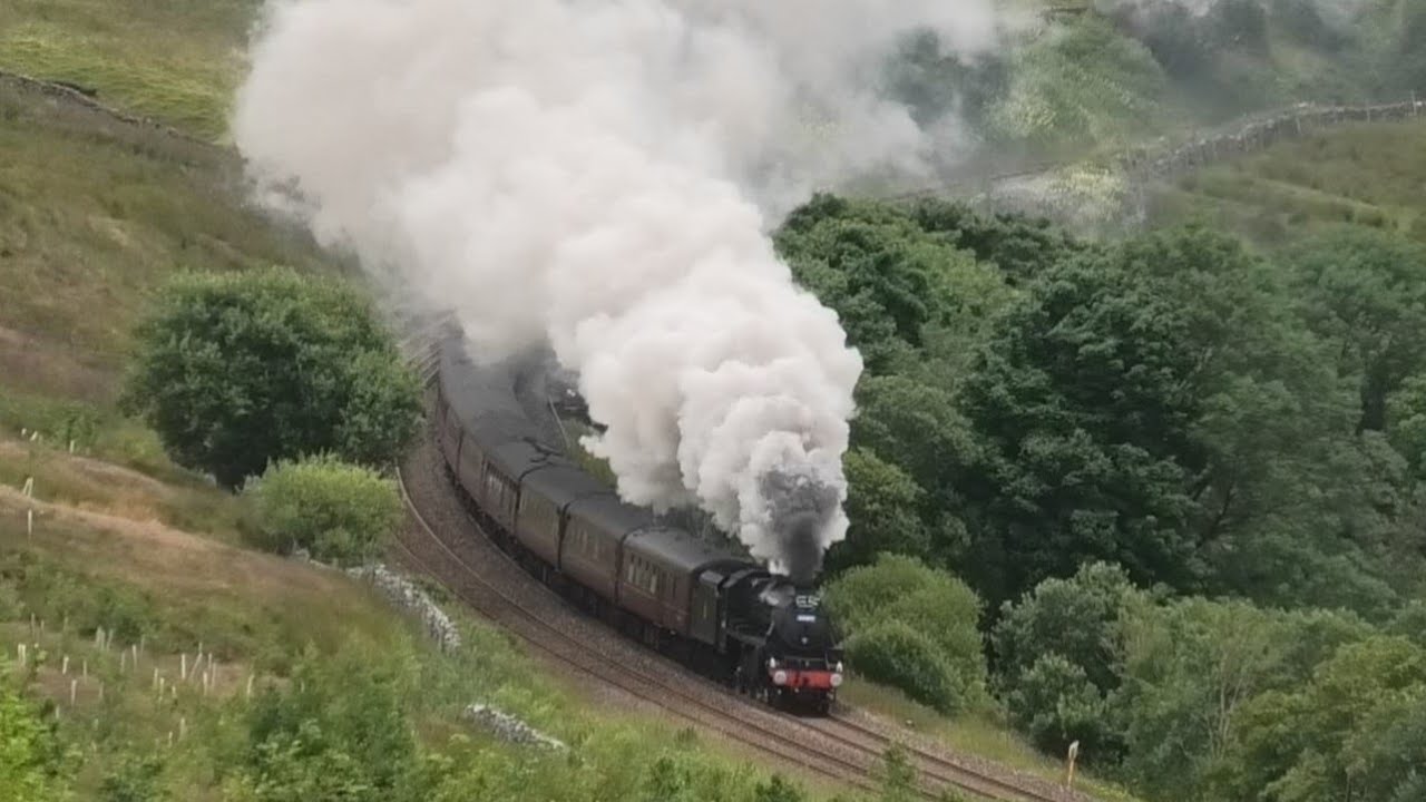LMS 44871 Heads The Cumbrian Mountain Express in poor weather conditions,13/07/24
