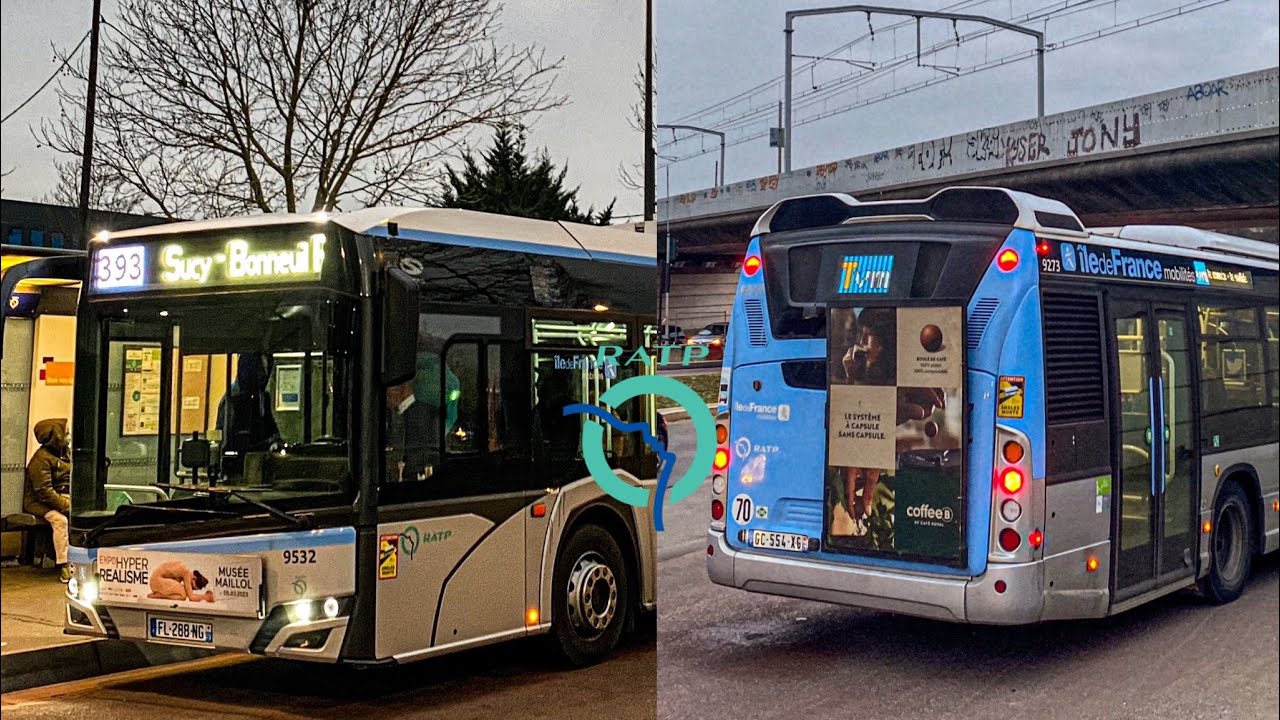 4K [RATP] Passage de bus sur différents site propre du Val-de-Marne.