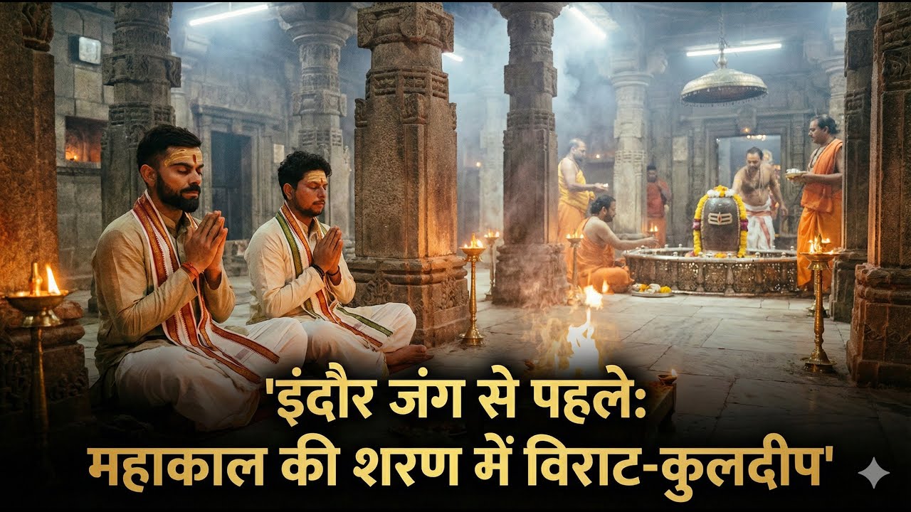 Virat Kohli महाकालेश्वर दर्शन  | टीम के साथ भस्म आरती में लीन दिखे। #viratkohli  #mahakal  #ujjain