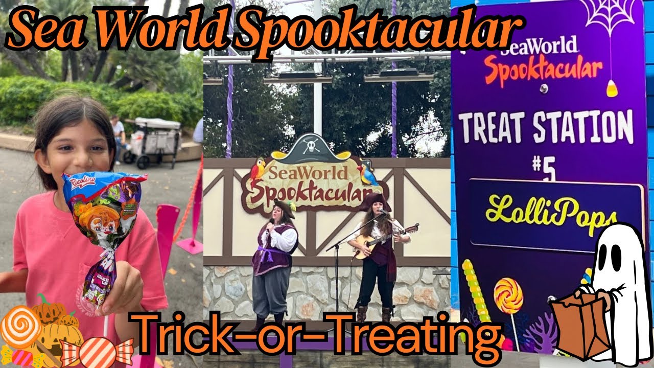 SeaWorld Spooktacular 2025 | Full Family Tour, Candy Trail & Pirate Fun