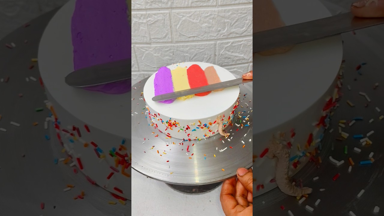rainbow colour cake New decoration ideas 