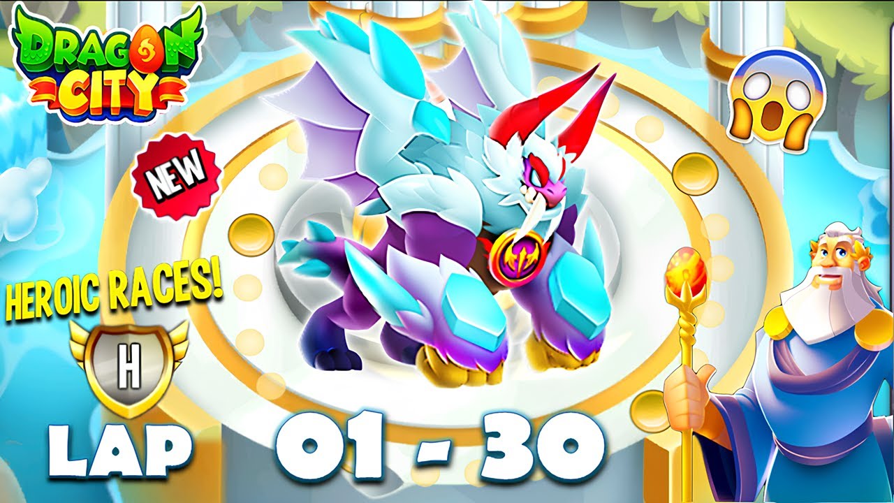 Dragon City: Dracarctic Predator Dragon | Mythical Race LAP 1 - 30 COMPLETED 😱