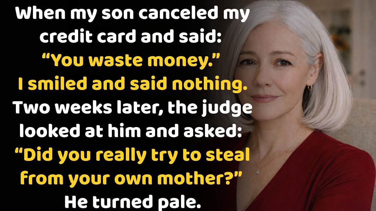 My Son Said: “I’m Canceling Your Card. You’re Wasting Money!” I Smiled. He Didn’t…