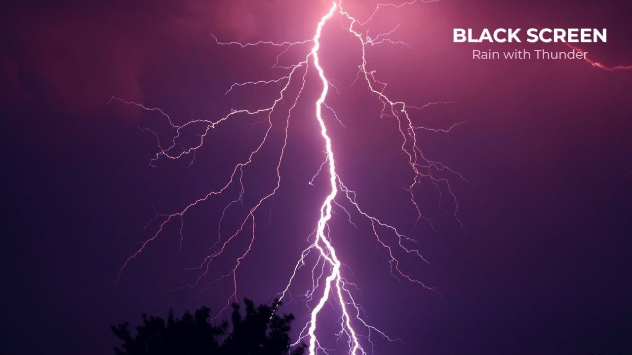 Black Screen Rain Sounds With Thunders for Deep Sleep 🌧️ | 10 Hours | Anxiety Relief & Insomnia