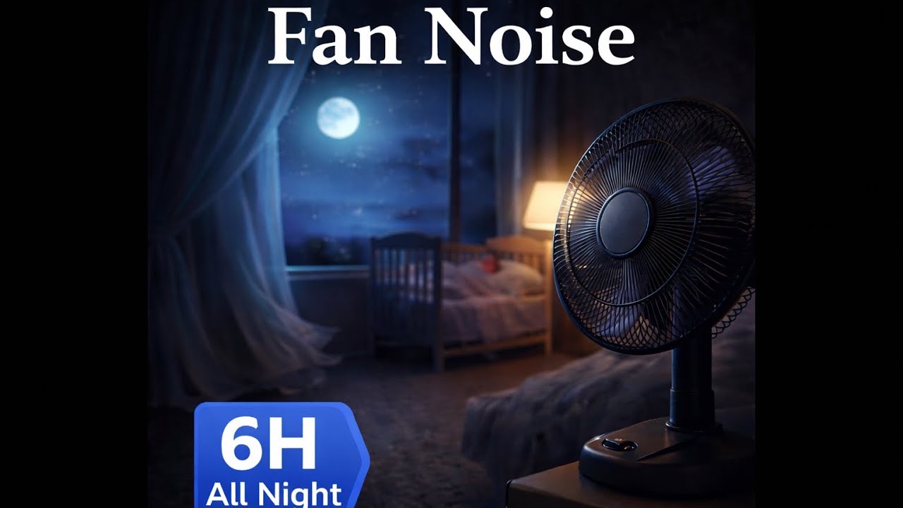 Fan Noise for Baby Sleep – Black Screen | White Noise (6 Hours) [NO ADS] – Overnight