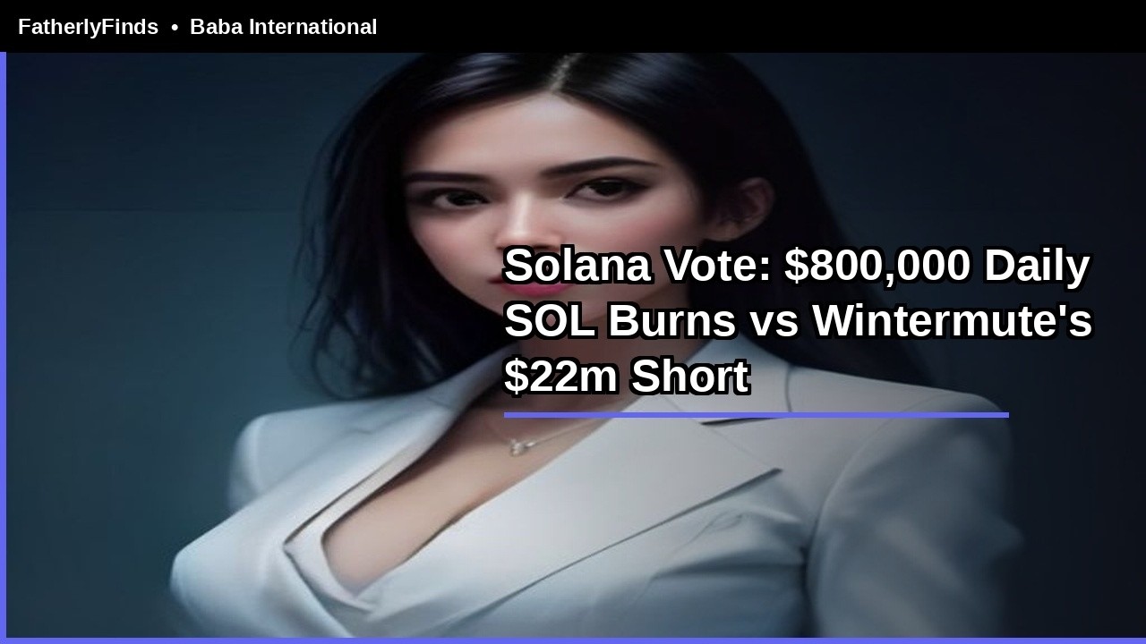 Solana Vote: $800,000 Daily SOL Burns vs Wintermute's $22m Short