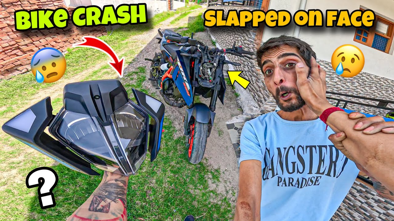 Bike crashed ? 😰|| I slapped on his face 🤬