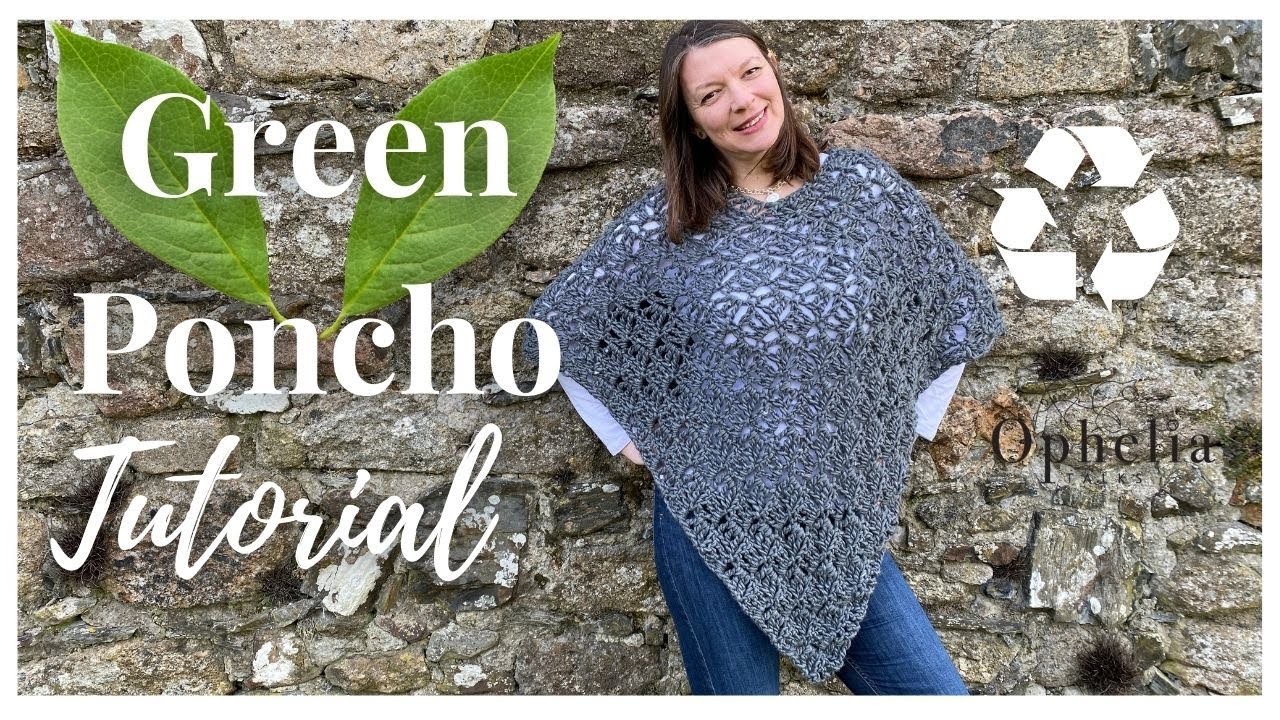NEW Crochet Poncho Design // The GREEN PONCHO Crochet Tutorial // Ophelia Talks Crochet