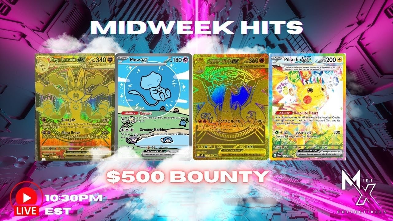 LIVE NOW: Mike X Collectibles Online TCG Store &ndash; Midweek Hits - HUGE BOUNTIES & GIVEAWAYS!
