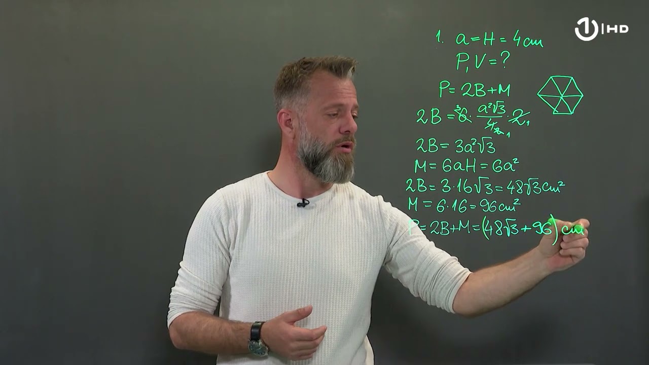 Domaća zadaća za 9. razred: Matematika - Pravilna šeseterostrana prizma – površina i zapremina