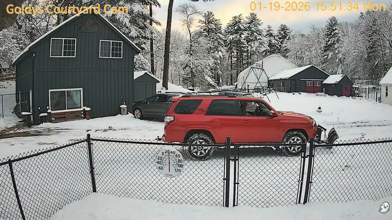 Goldy's Courtyard  344pm  to 356pm;Bao Nick  plows car 1192026