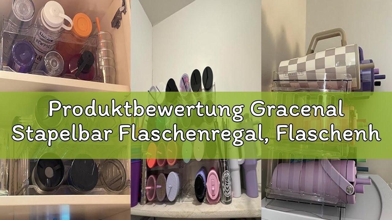 Produktbewertung Gracenal Stapelbar Flaschenregal, Flaschenhalter für Küche Schrank Flaschen Organiz