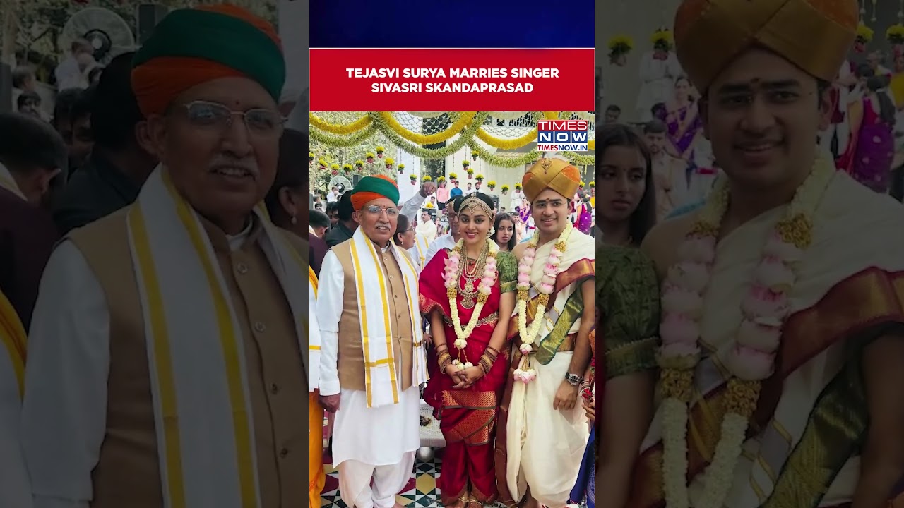 BJP MP Tejasvi Surya Marries Singer Sivasri Skandaprasad In Traditional Ceremony #shorts